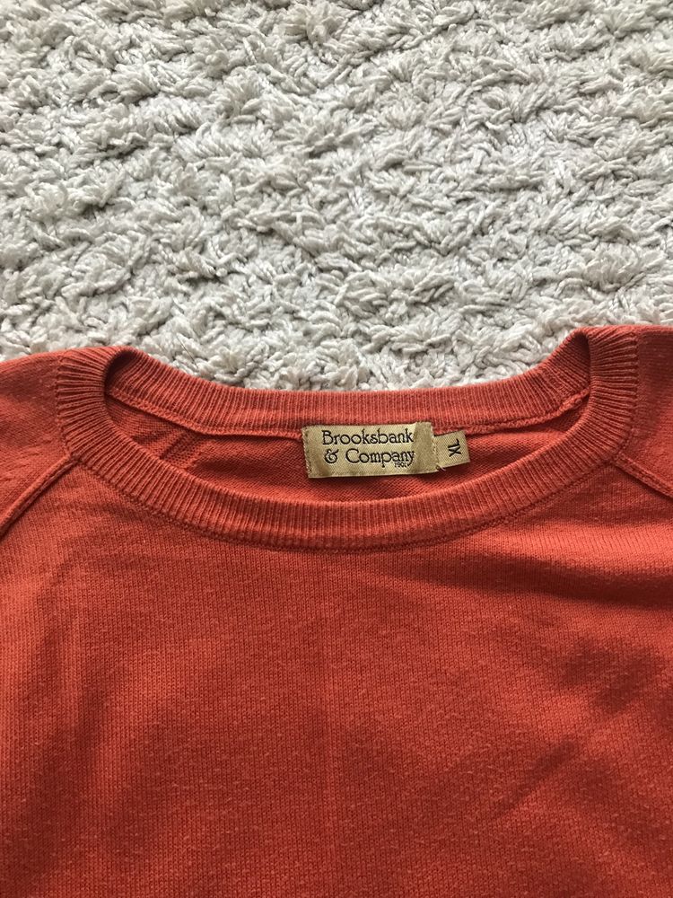 Elegancki sweterek Brooksbank, rozmiar XL, pomaranczowy