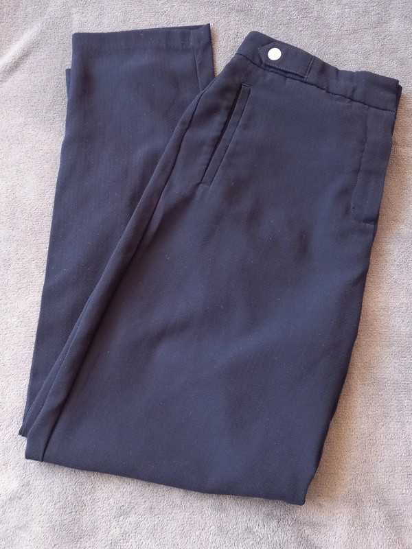 Granatowe klasyczne spodnia