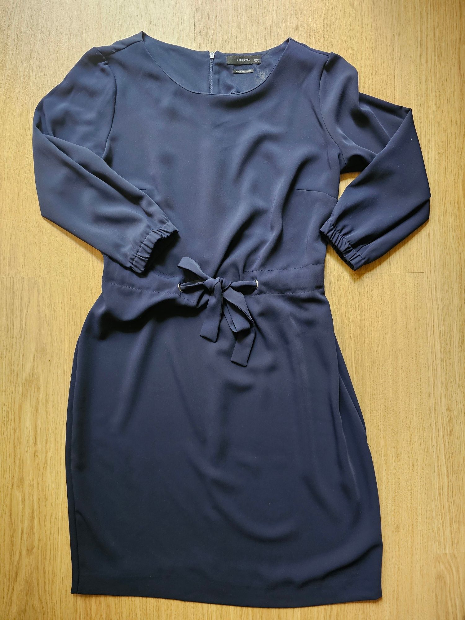 Sukienka office midi granatowa Reserved r. 38
