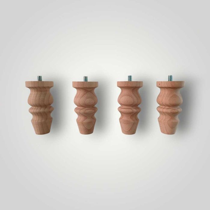 Nogi bukowe 4 x 10 cm wzór C nóżka noga buk