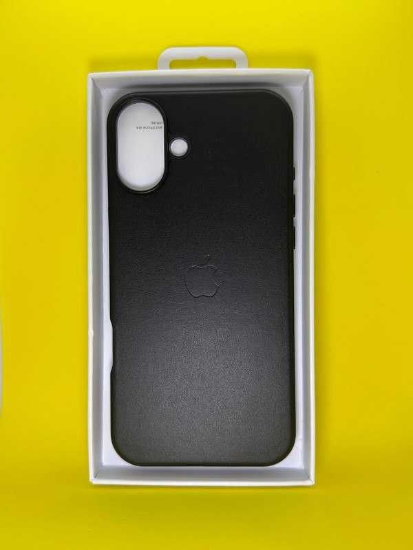 Capa Leather Preta para iPhone 16 Plus - Nova e Embalada
