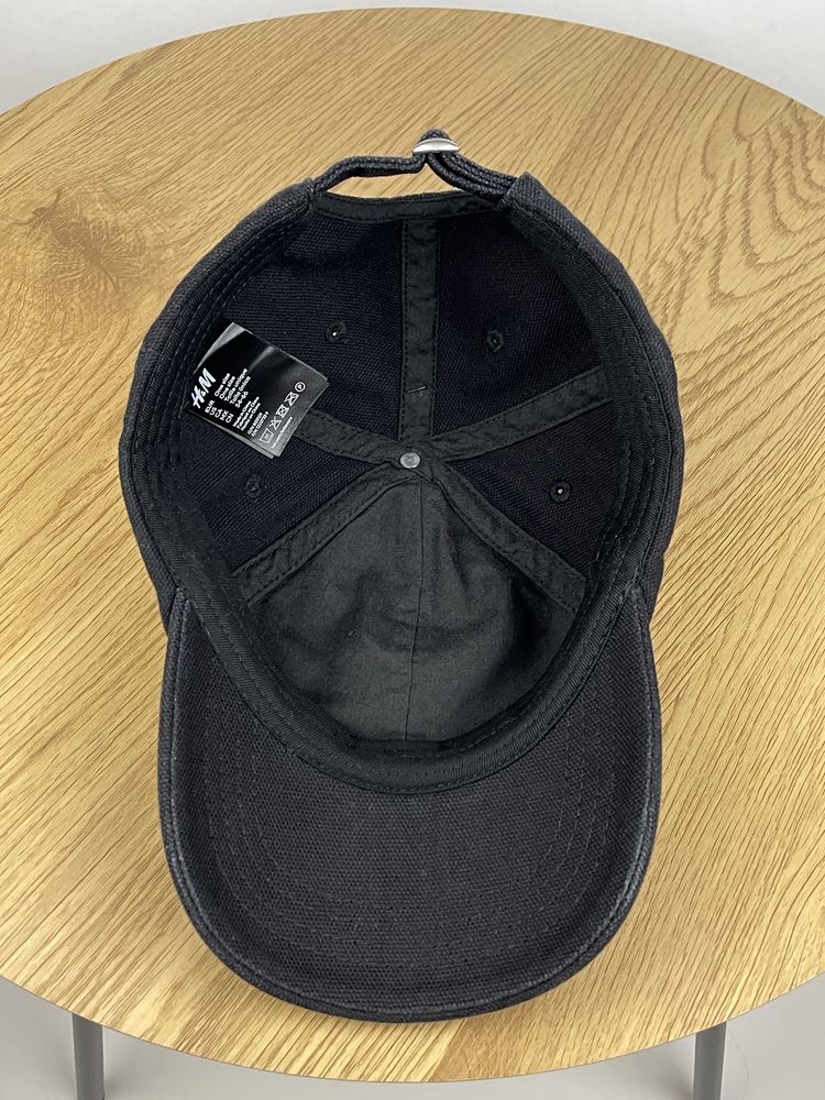 Кепка H&M Canvas Cap чорна унісекс чоловіча жіноча на літо
