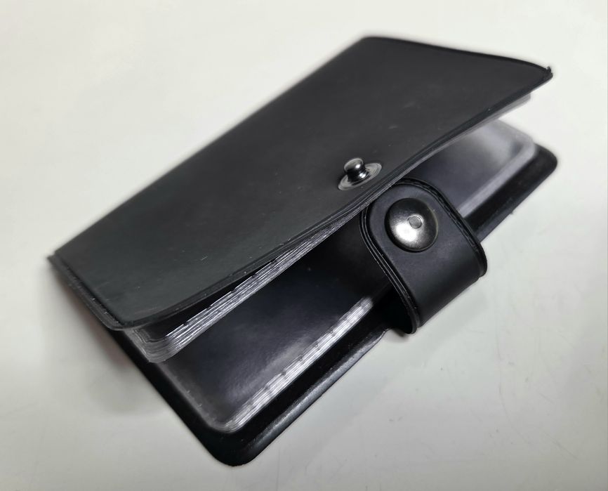 Etui Na Wizytówki Karty Kredytowe Elegant Czarny Mat