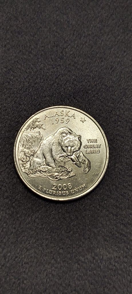 Moneta USA - 25 Centów -Stan "Alaska"
