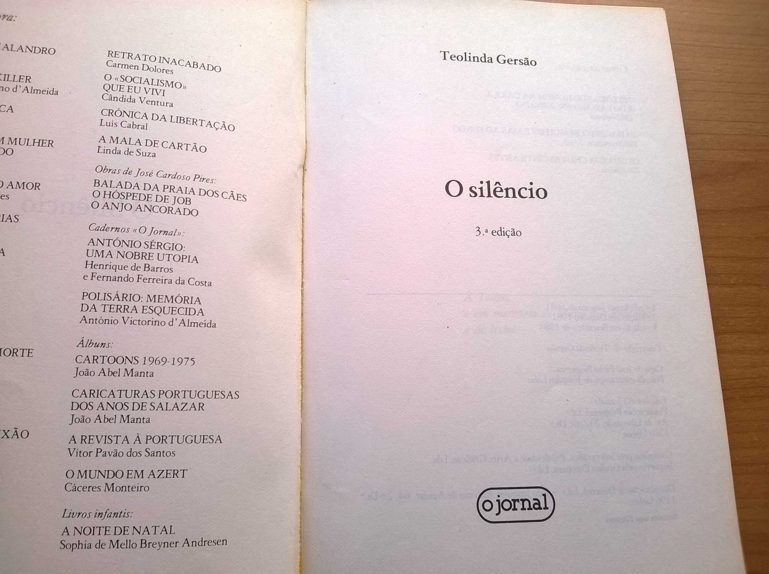 " O Silêncio " - Teolinda Gersão