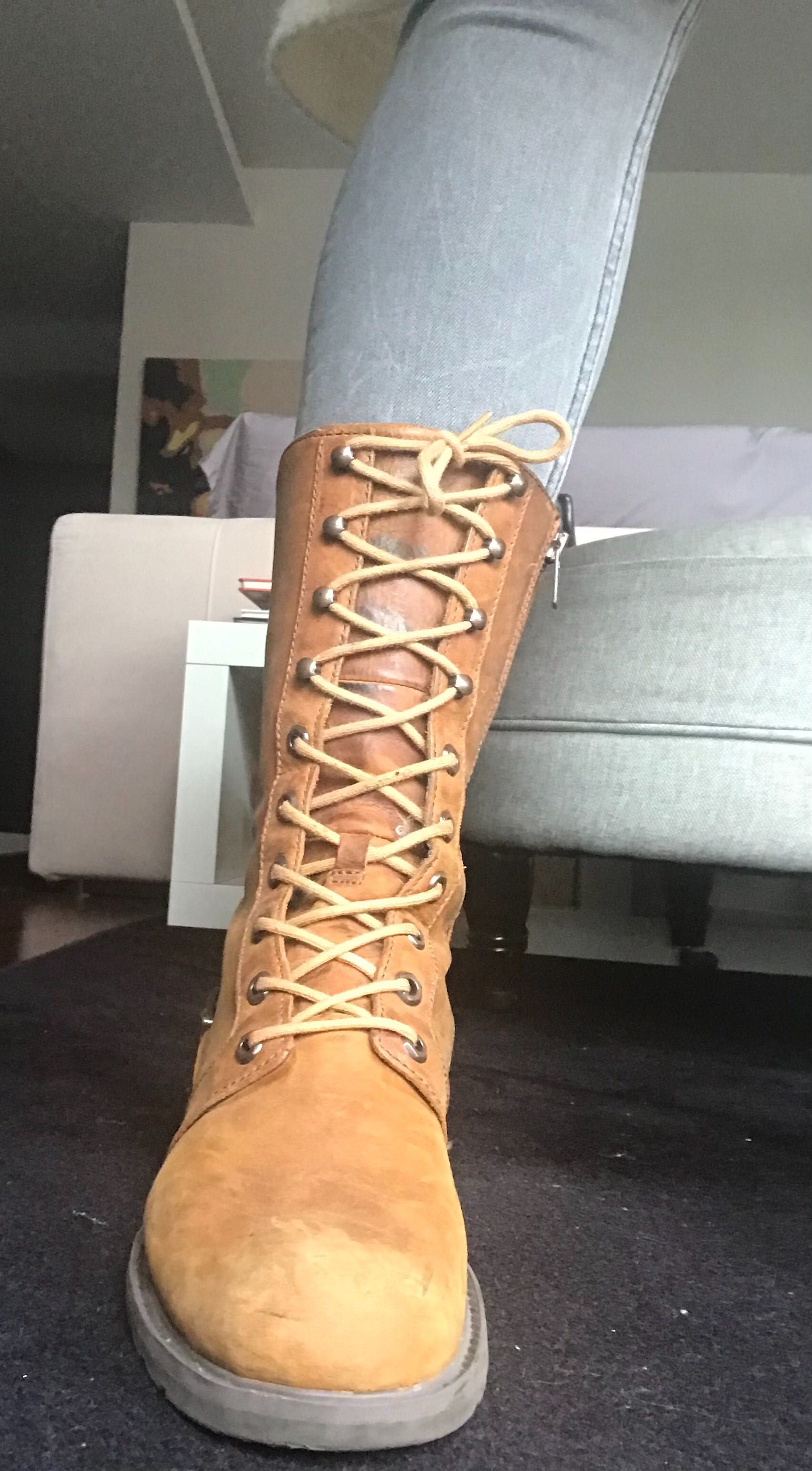 Botas pele Timberland camel