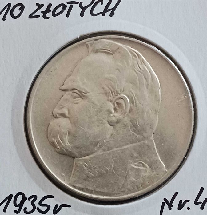 10 zł J. Piłsudski 1935 r. - nr. 4 - Bardzo ładne - oryginał