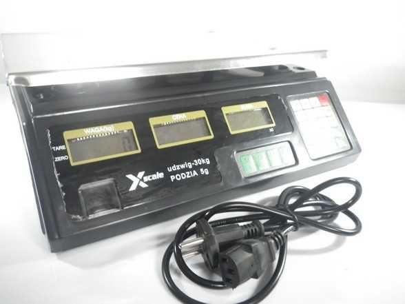 Waga sklepowa elektroniczna magazynowa LCD 40kg akumulator