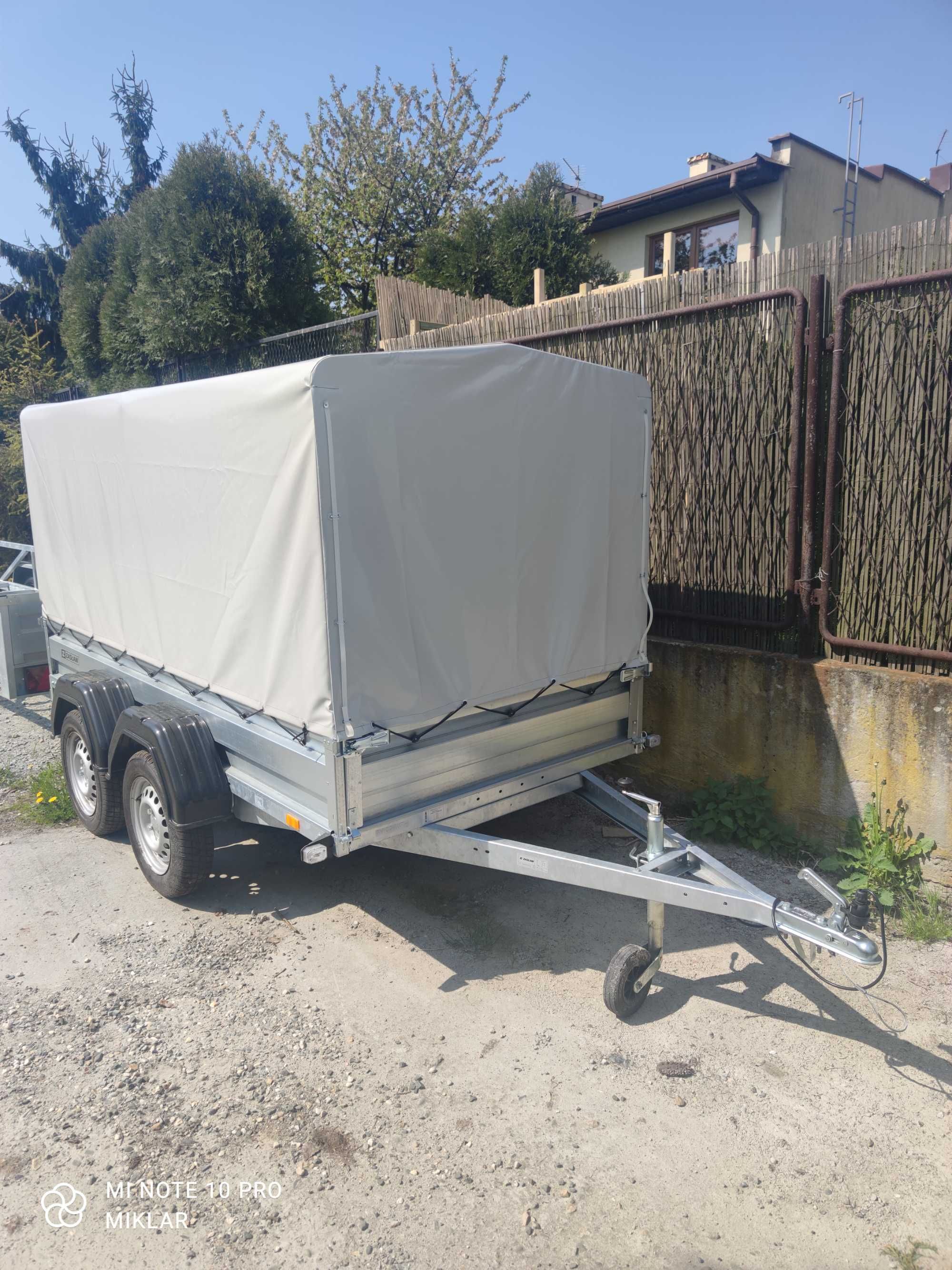 Wynajem przyczep Zasław 265t DMC 750kg Wypożyczalnia przyczep
