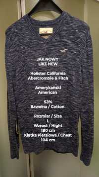 Holister California Męski sweter bawelniany, 53% Bawełna, Roz L 180 cm