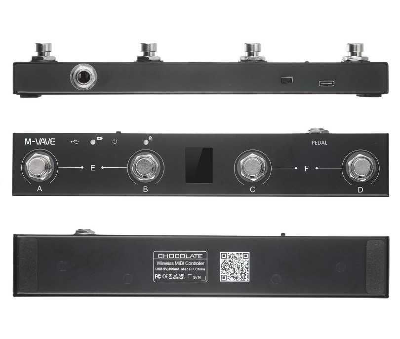 Футконтролер Mooer GWF4 Wireless Footswitch GTRS, M-VAVE Chocolate