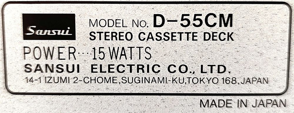 SANSUI D-55CM stereo cassette deck