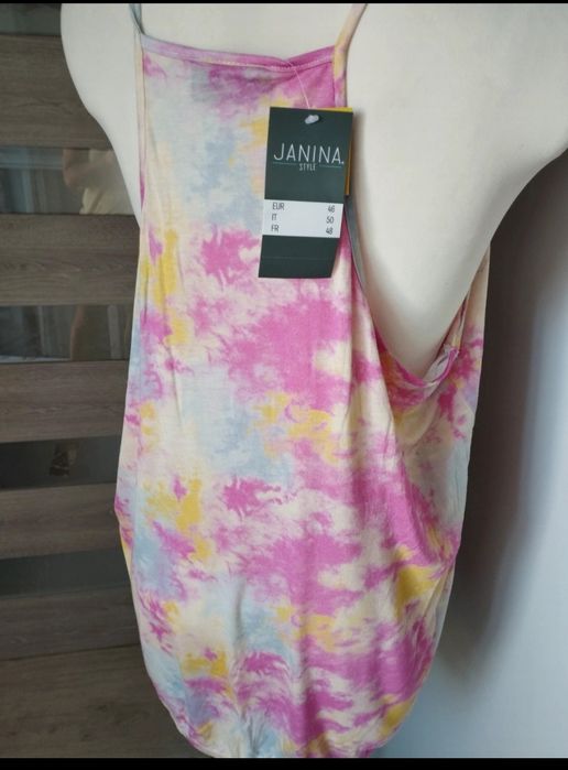Koszulka bokserka damska Janina, r. 46, nowa, wiskoza elastan
