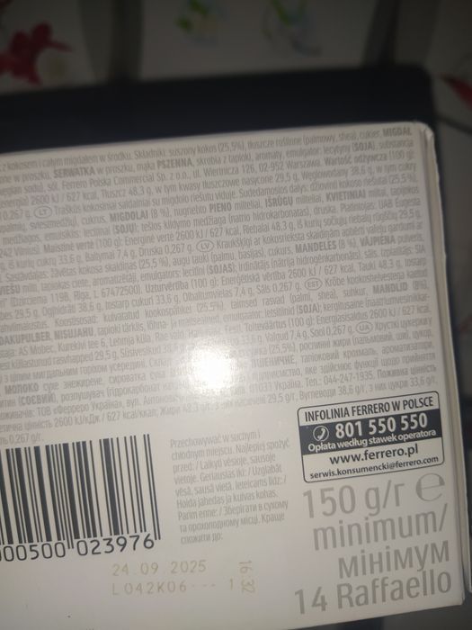 Raffaello Ferrero kulki 10*150g razem 1.5kg