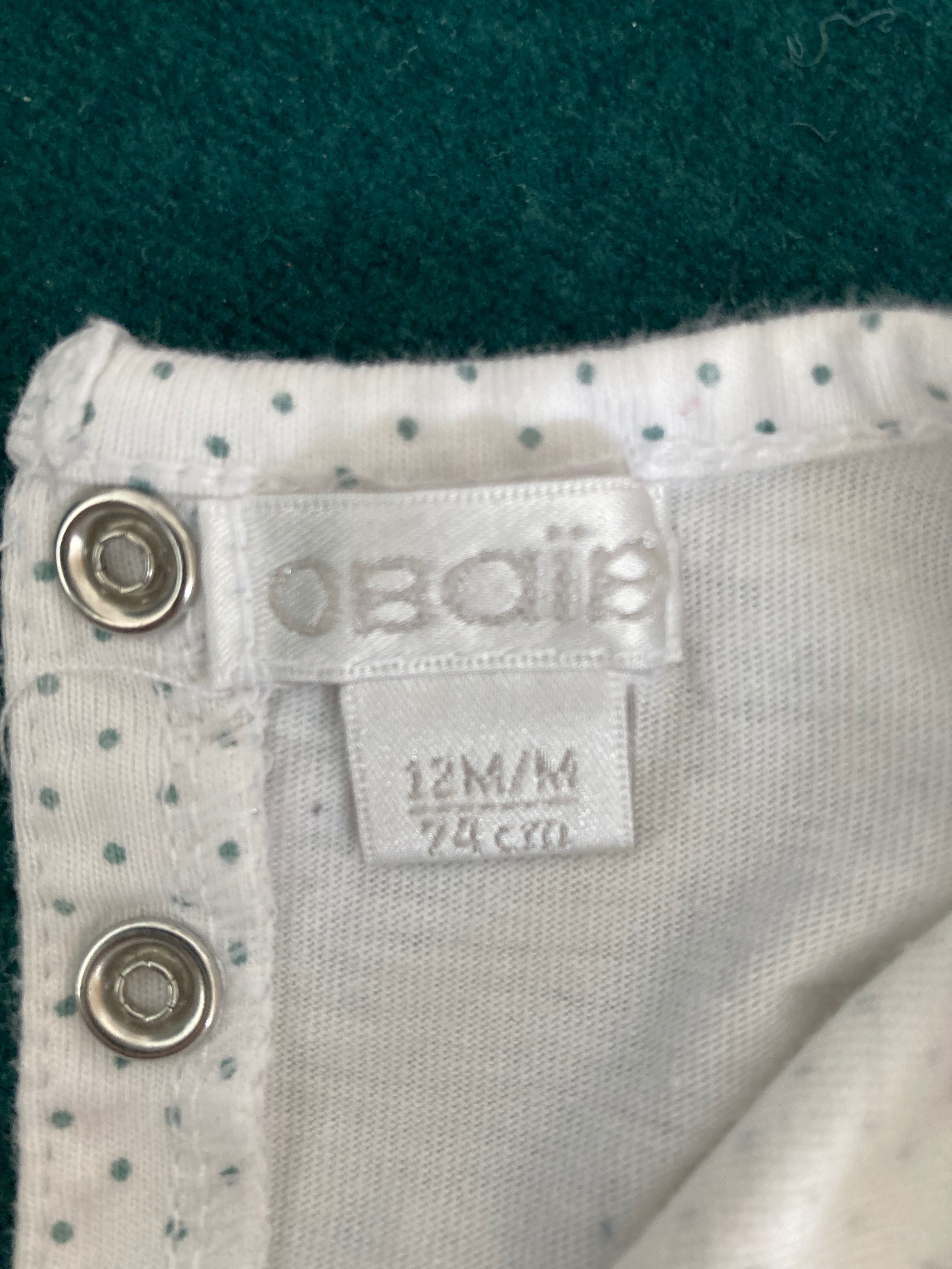 Koszulka bluzka t-shirt w kropki 74 Obaibi 12 m roczne dziecko