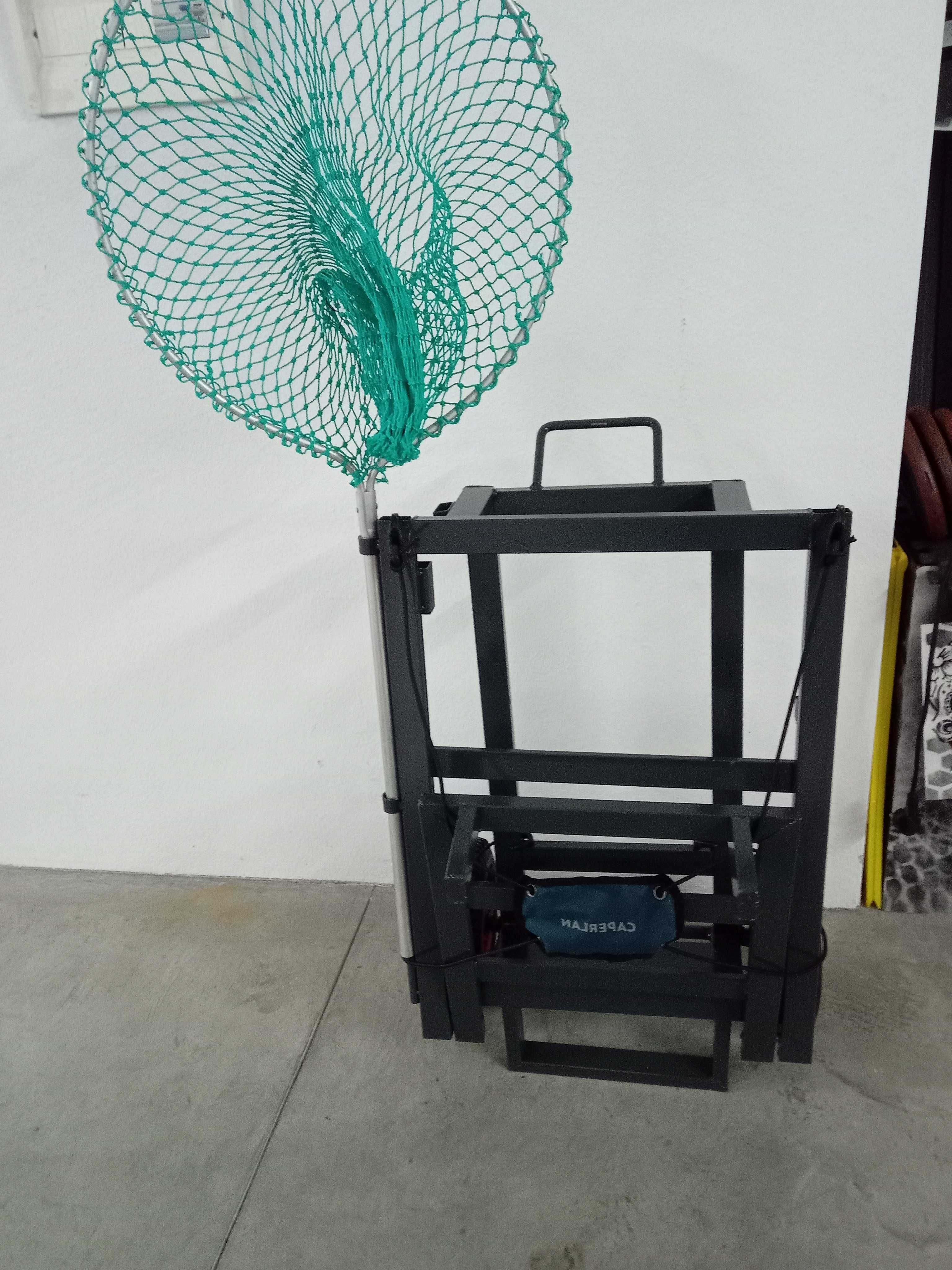 Carro em inox transporte material pesca