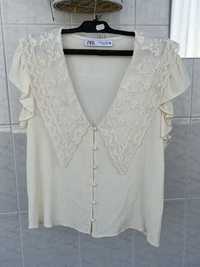 Blusa creme da zara