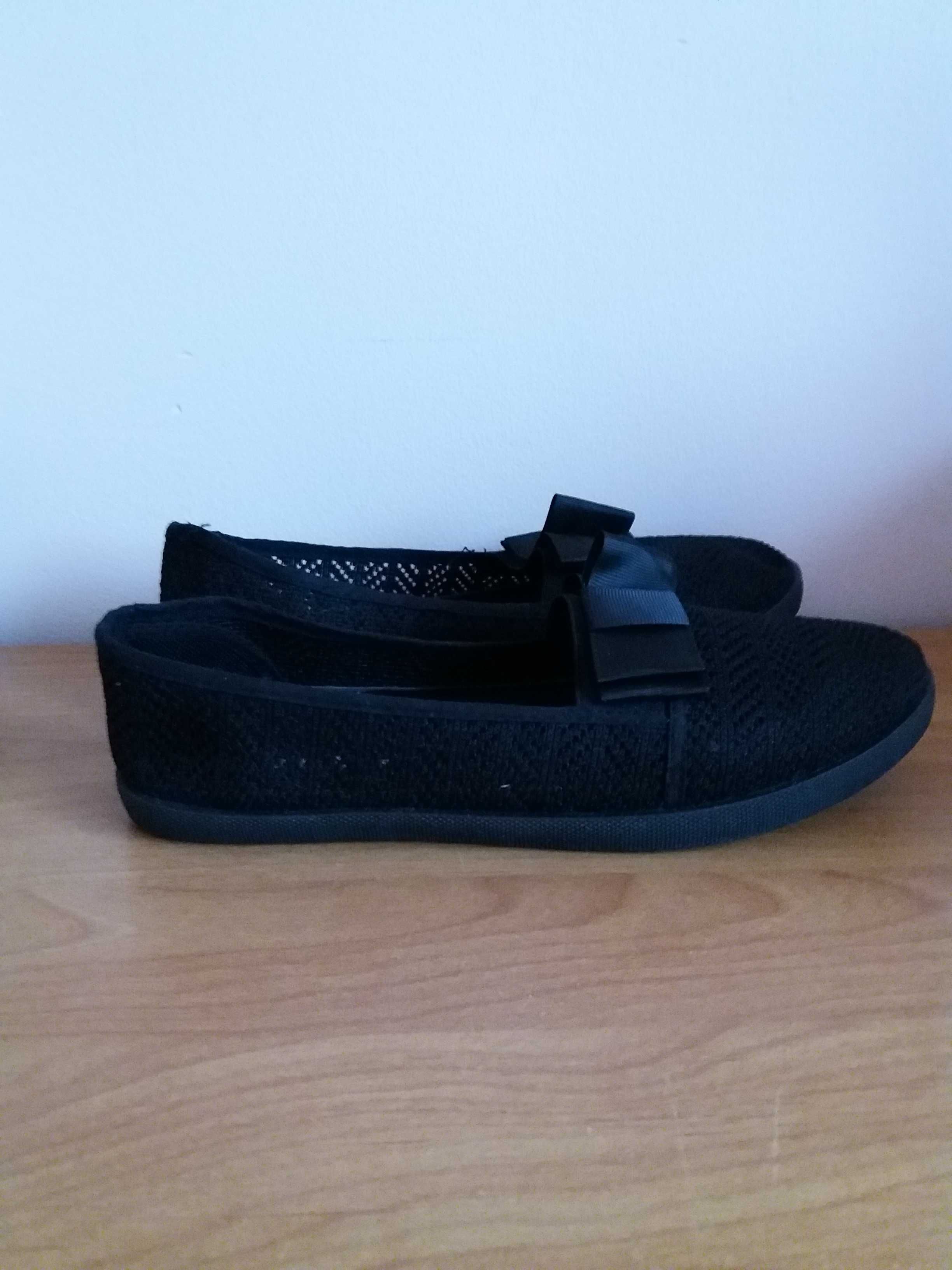 Nowe czarne trampki slip on 40 wkładka 26cm