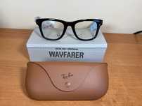 Okulary Ray Ban Meta Wayfarer Shiny Black Clear S53