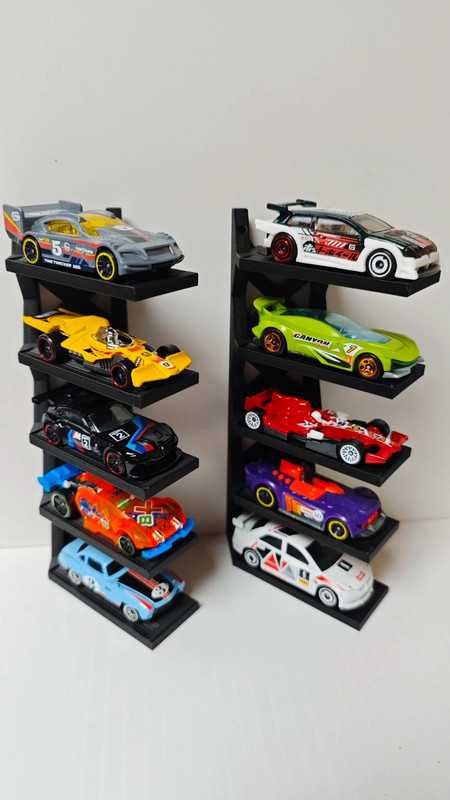 Expositor de parede para 10 carros tipo Hot Wheels 1/64