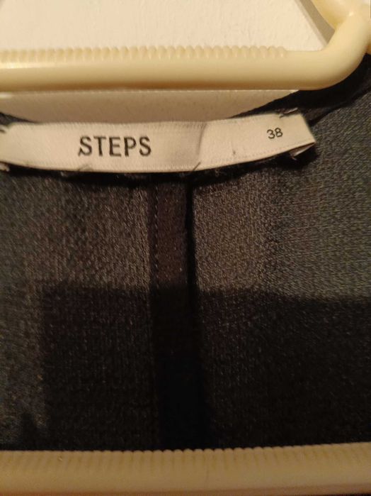 Vestido tecido fino traçado na cintura