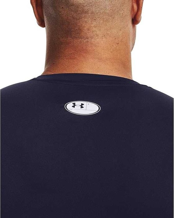 Koszulka UNDER ARMOUR Heatgear Męska Funkcyjna Oddychająca Granatowy L