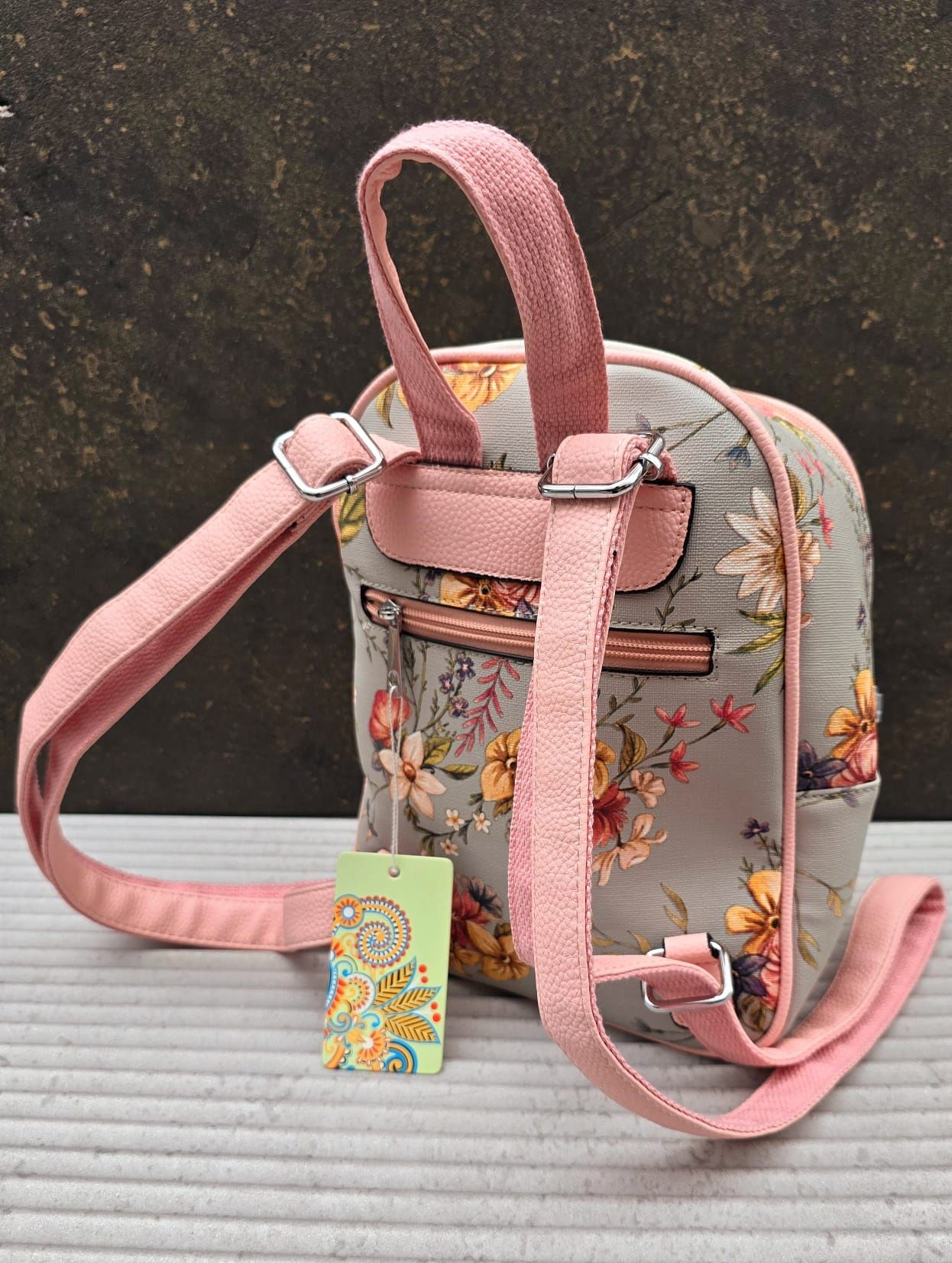 Nowy modny plecak damski marki Marco Contti kwiaty róż