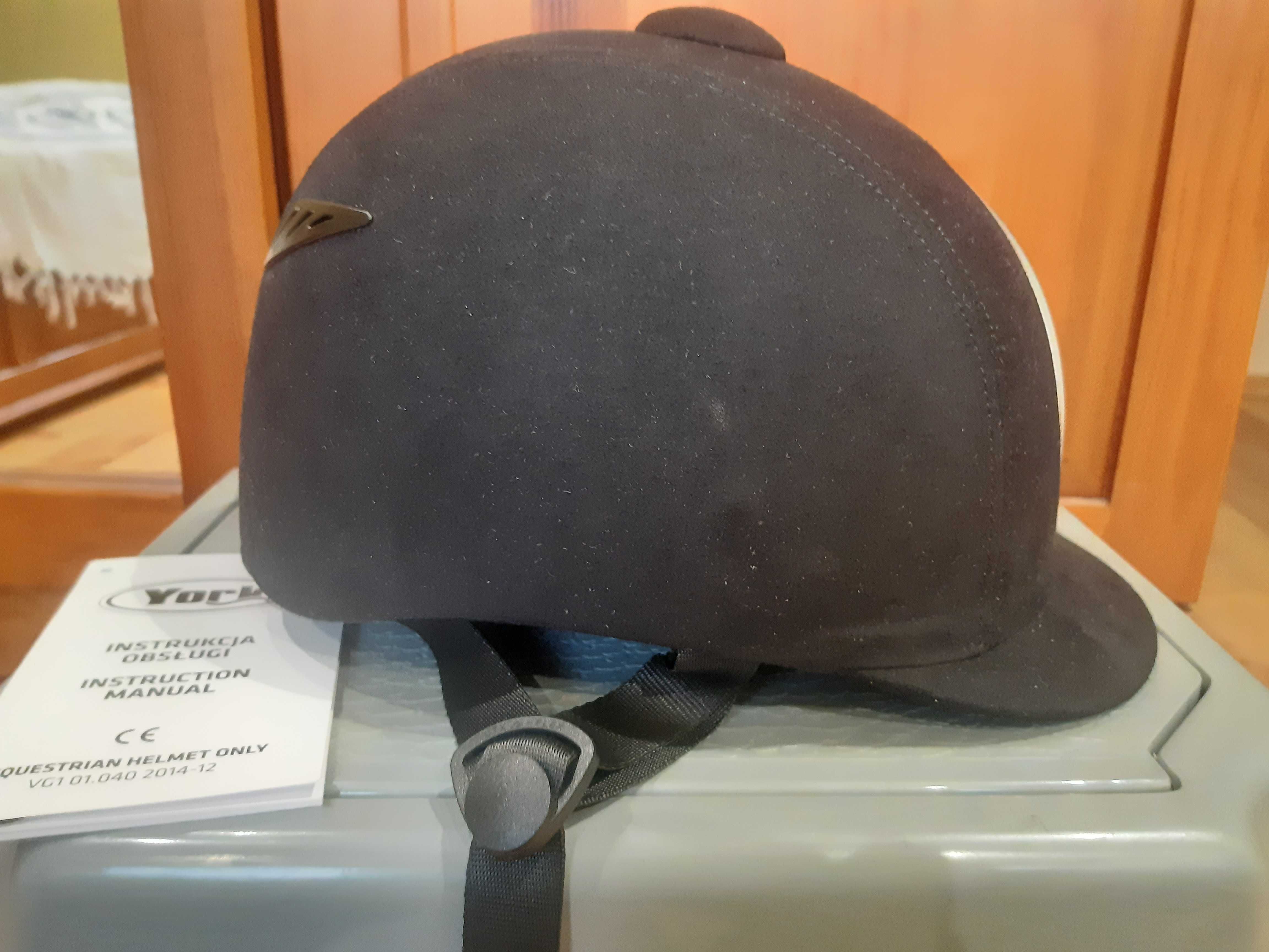 Kask Toczek do jazdy konnej rozmiar 52-54 czarny uniwersalny