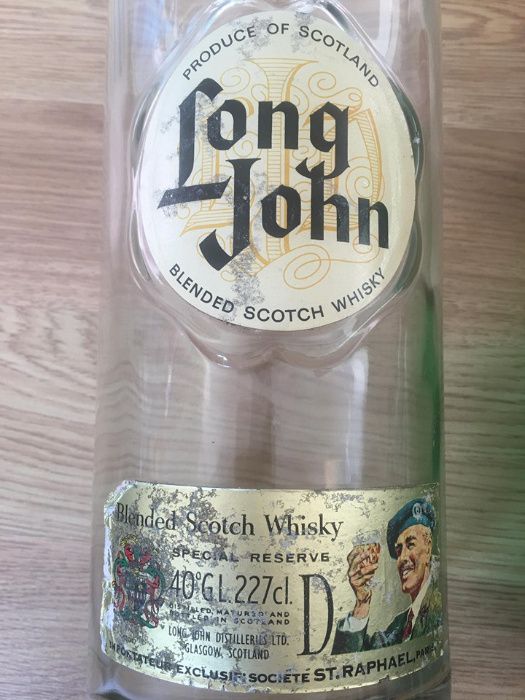 Garrafa Vazia Whisky Long John 227cl Como Novo