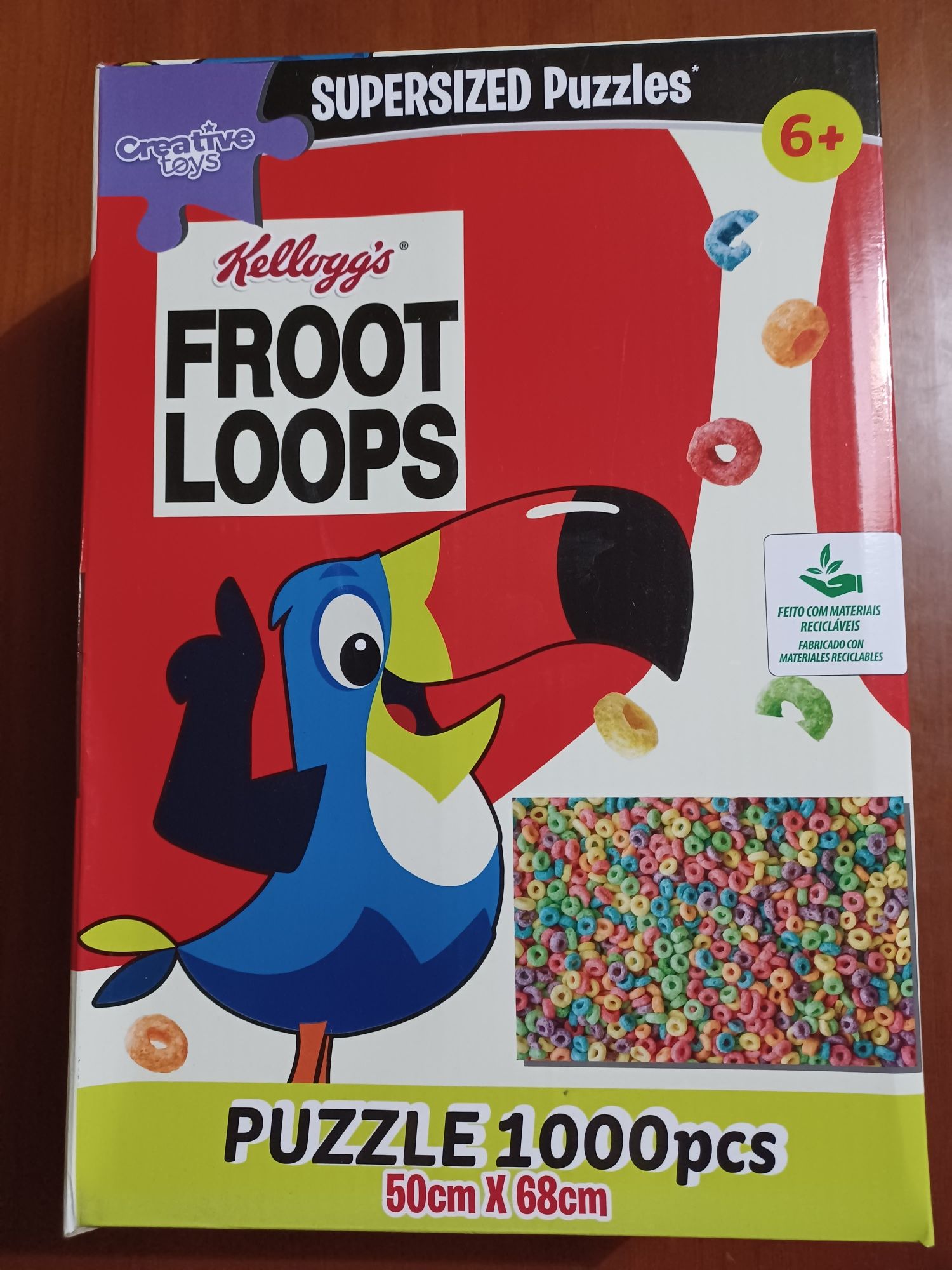 Puzzle supersized Kellogg's Froot Loops
1000 peças