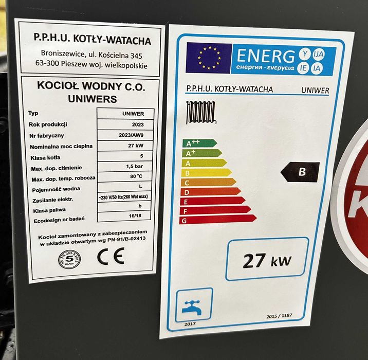 GRATIS!PIEC 27W na DREWNO WEGIEL 230m2 piec SOLID kotły piece