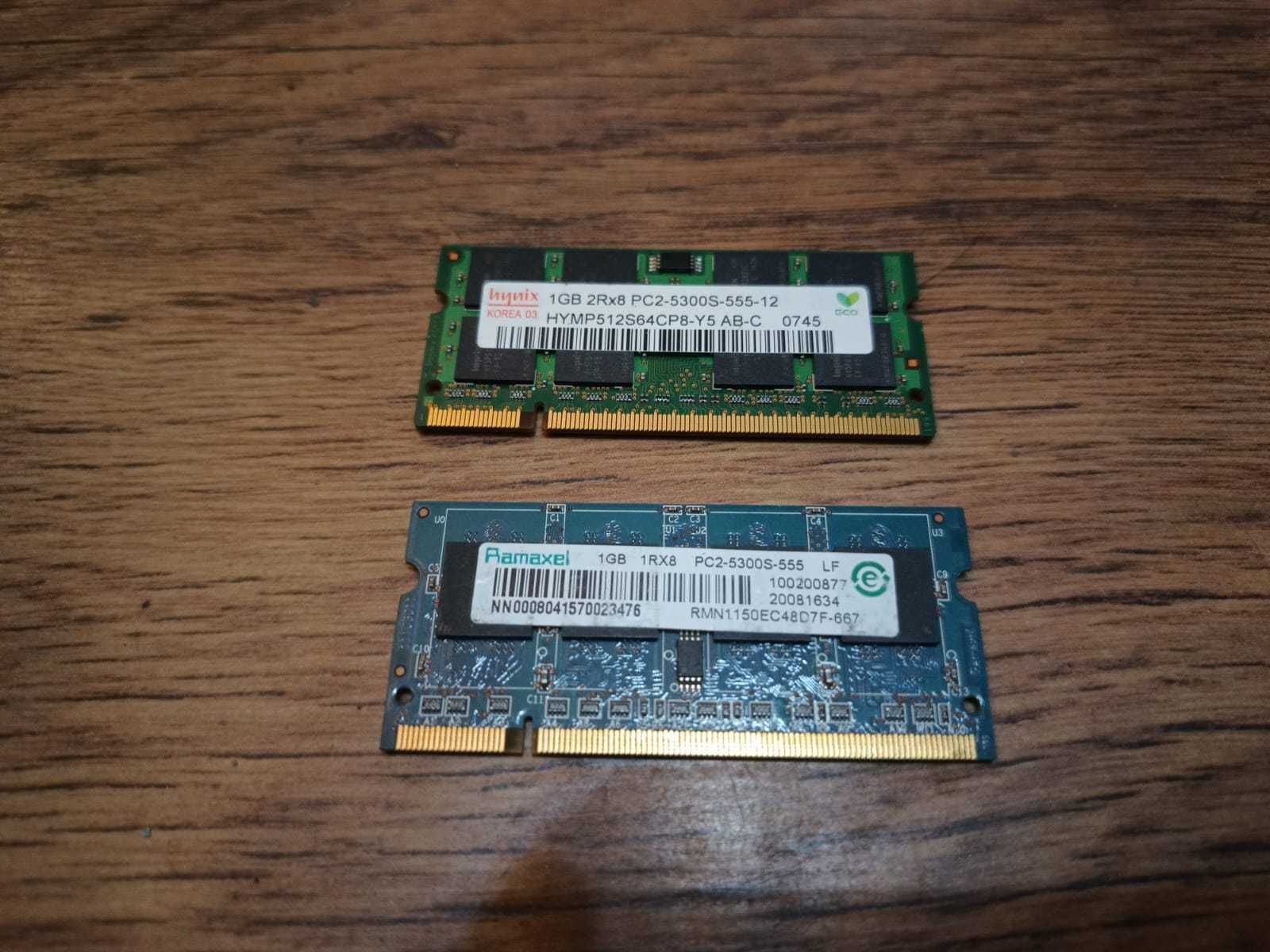 2 Pamięci Ram 1GB 2RX8 PC2-5300S-555-12. (9)