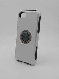 case plecki etui metal ring do Apple iPhone 7/8/SE 2020 srebrny