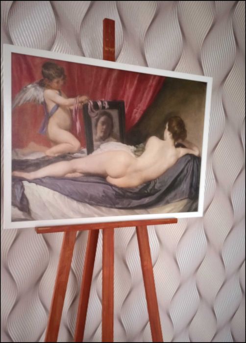 Obraz na płótnie - Wenus z lustrem - Diego Velázquez , 50x70cm