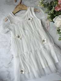 Sukienka biała dla dziewczynki tiul nowa