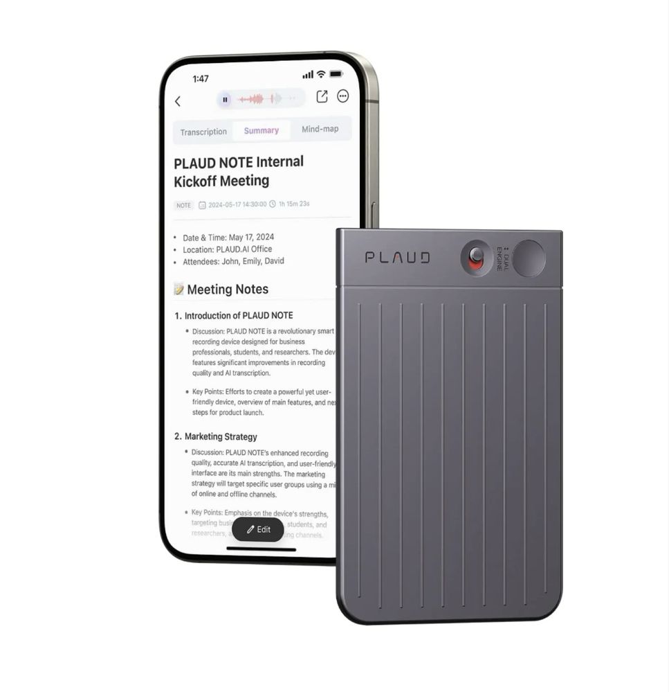 Plaud Note AI Voice Recorder | Чорний