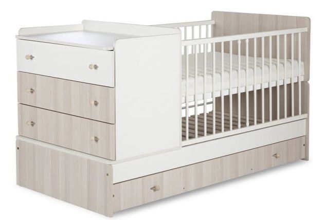 Łóżeczko, komoda/przewijak Klupś Kompakt 3w1. Gratis materac i bramka!