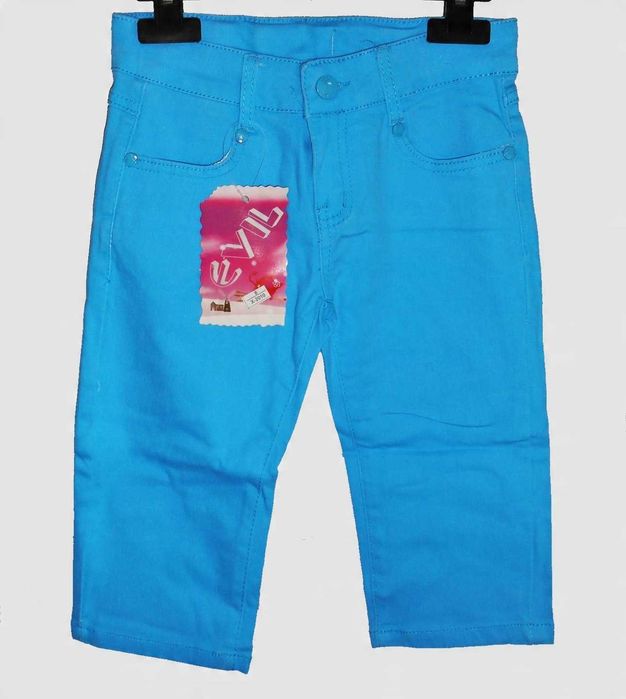 WYPRZEDAŻ 16 par Spodenki dziewczęce spodnie rybaczki różne rozmiary