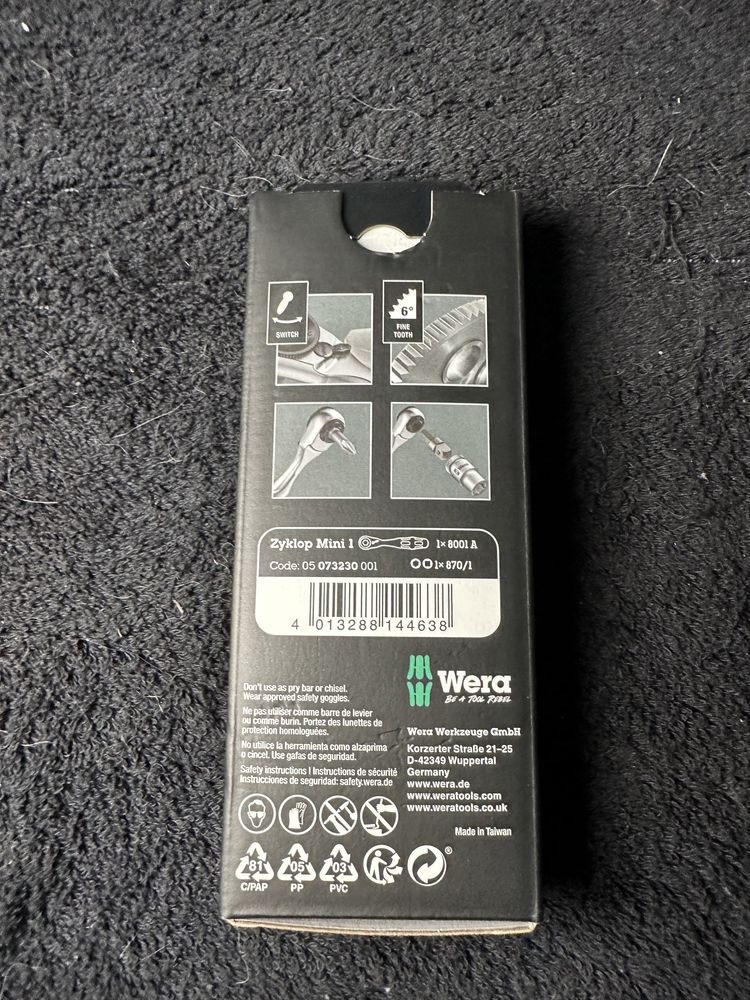 Wera Grzechotka 1/4” na bity i nasadki nowe