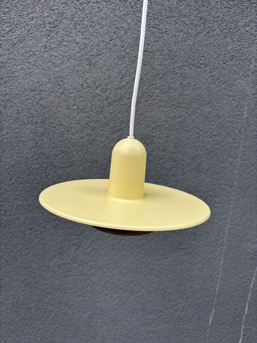 Lampa spodek - Żółta space age retro prl