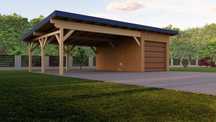 Wiata samochodowa, jednospadowa, Carport