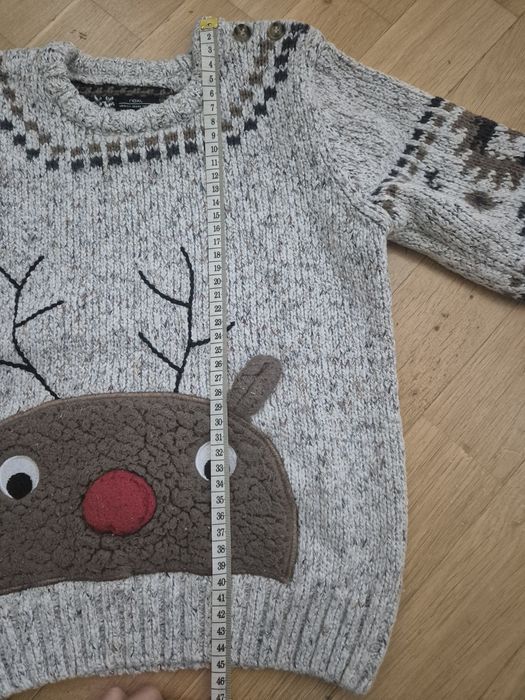 Sweter Next renifer roz. 116cm 4-5 lat