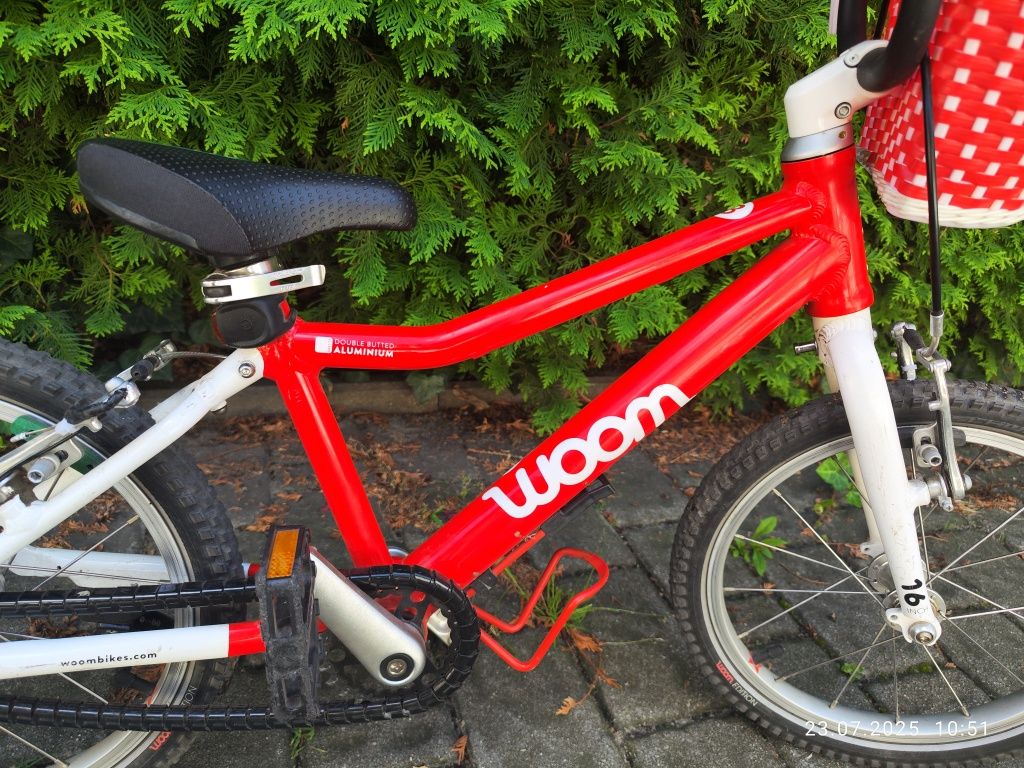 Woom 3 rower rowerek dla dzieci 16" cali wysyłka czerwony