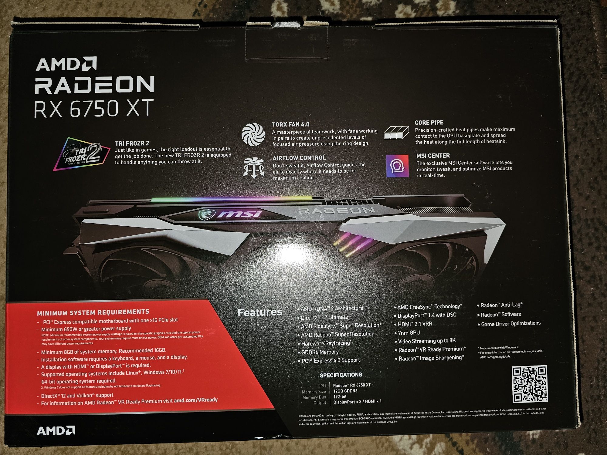 Відеокарта MSI RADEON RX6750XT12GB GDDR6