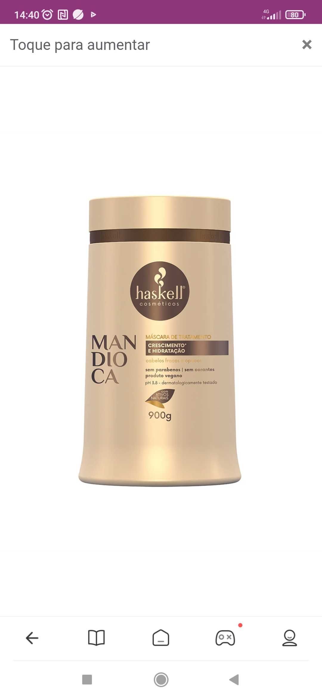 Máscara Cabelo Haskell Brasil