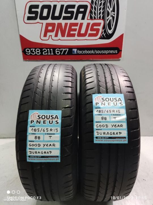 2 pneus semi novos 185-65r15 good year - oferta dos portes 80 EUROS