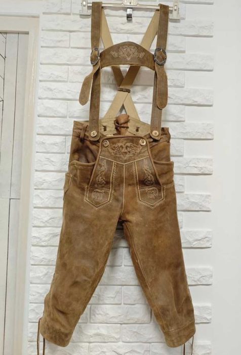 Marjo 42 / 44 р w 30 / 29 Herren Lederhose шорти баварські октоберфест