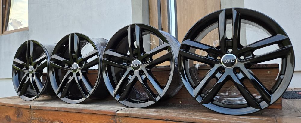 18 5x112 OEM AUDI S-line a4 b8 b9 a5 a6 c7 c8 a7 a8 q3 q5 czarny piano