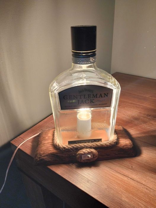 Lampka z butelki Gentleman Jack, prezent, loft, vintage