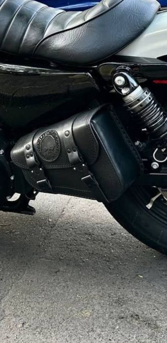 Мото кофр  кожанный